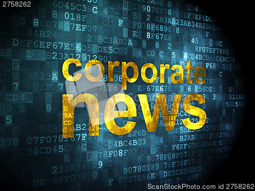Image of News concept: Corporate News on digital background