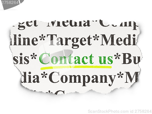 Image of Marketing concept: Contact Us on Paper background