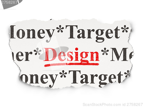 Image of Advertising concept: Design on Paper background