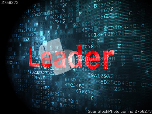 Image of Business concept: Leader on digital background