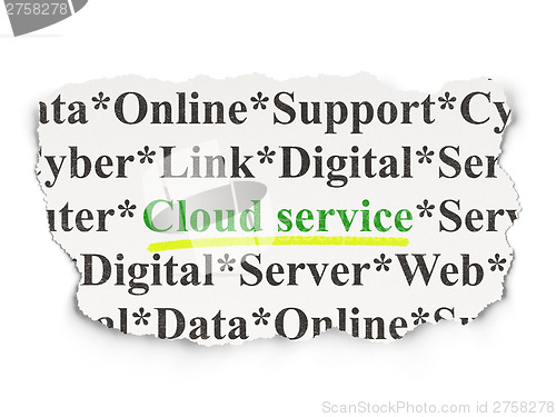 Image of Cloud technology concept: Cloud Service on Paper background