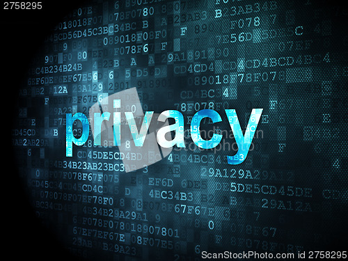 Image of Security concept: Privacy on digital background