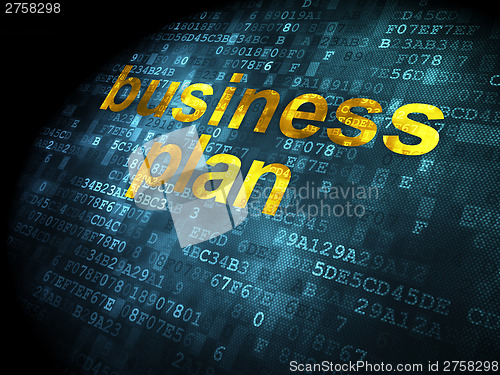 Image of Business concept: Business Plan on digital background
