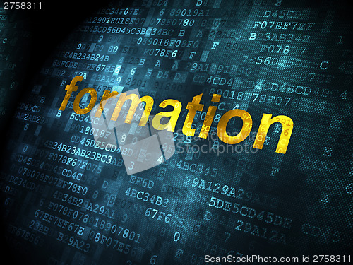 Image of Education concept: Formation on digital background