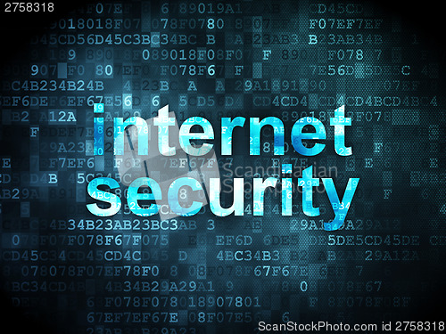 Image of Safety concept: Internet Security on digital background