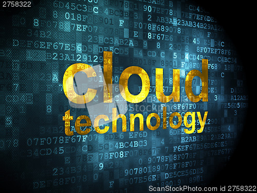 Image of Networking concept: Cloud Technology on digital background