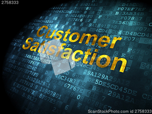 Image of Advertising concept: Customer Satisfaction on digital background