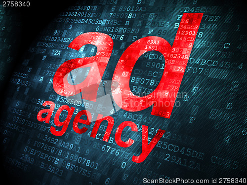 Image of Marketing concept: Ad Agency on digital background