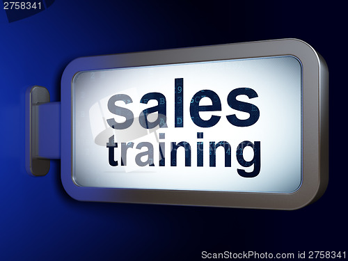 Image of Marketing concept: Sales Training on billboard background