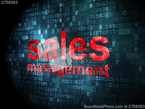 Image of Marketing concept: Sales Management on digital background