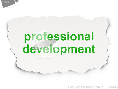Image of Education concept: Professional Development on Paper background