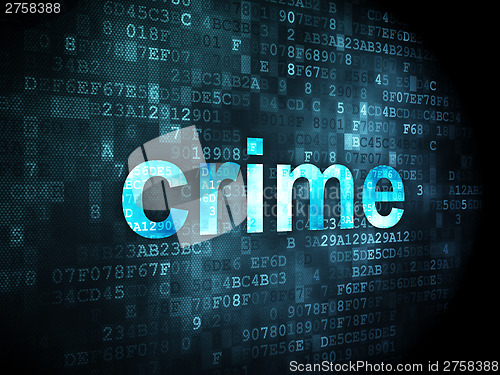 Image of Safety concept: Crime on digital background