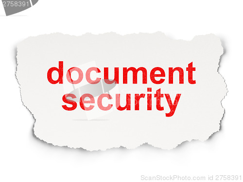 Image of Protection concept: Document Security on Paper background