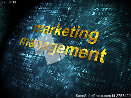 Image of Advertising concept: Marketing Management on digital background