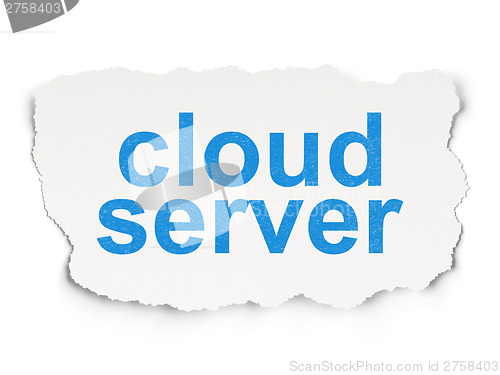 Image of Cloud computing concept: Cloud Server on Paper background