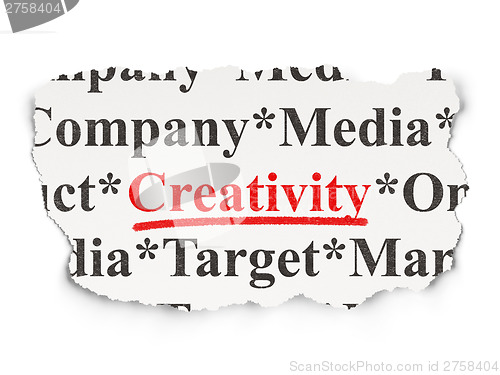 Image of Marketing concept: Creativity on Paper background