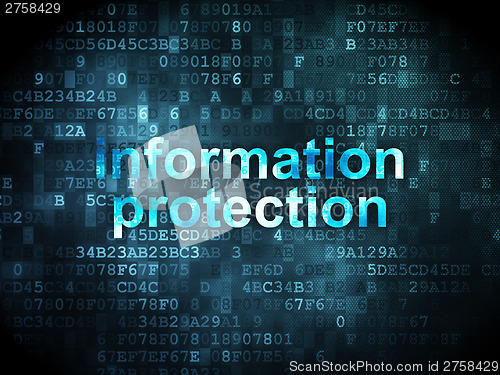 Image of Privacy concept: Information Protection on digital background
