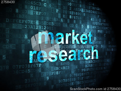 Image of Marketing concept: Market Research on digital background