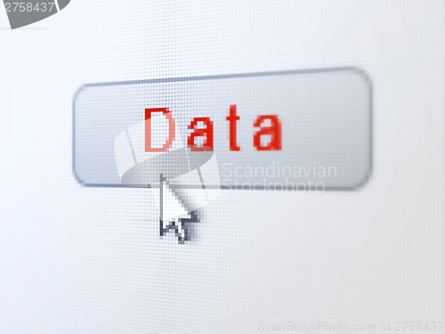 Image of Information concept: Data on digital button background