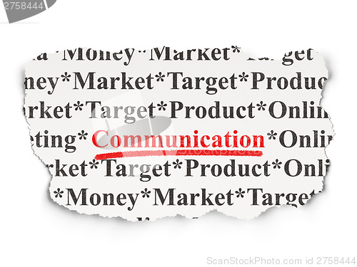 Image of Advertising concept: Communication on Paper background