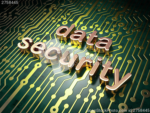 Image of Privacy concept: Data Security on circuit board background