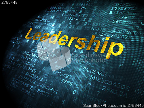 Image of Finance concept: Leadership on digital background