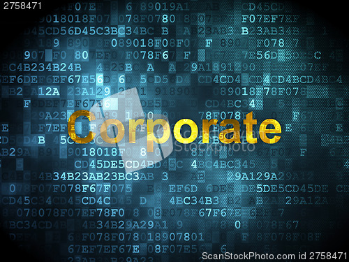 Image of Finance concept: Corporate on digital background