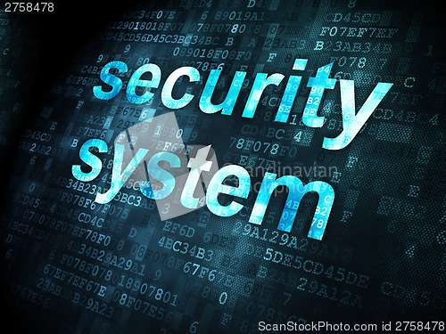 Image of Safety concept: Security System on digital background