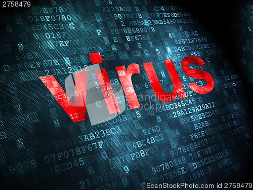 Image of Security concept: Virus on digital background