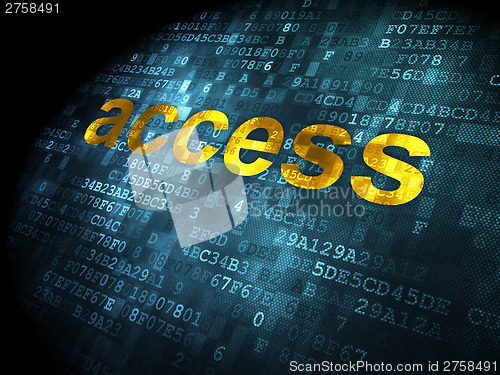 Image of Safety concept: Access on digital background