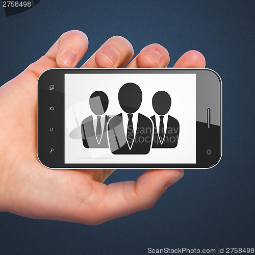 Image of Law concept: Business People on smartphone