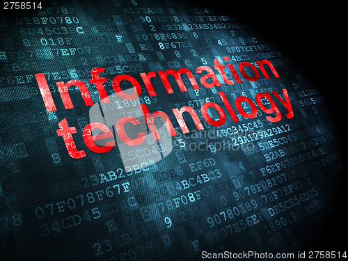 Image of Information concept: Information Technology on digital backgroun