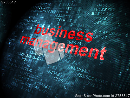 Image of Finance concept: Business Management on digital background