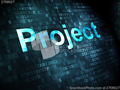 Image of Finance concept: Project on digital background