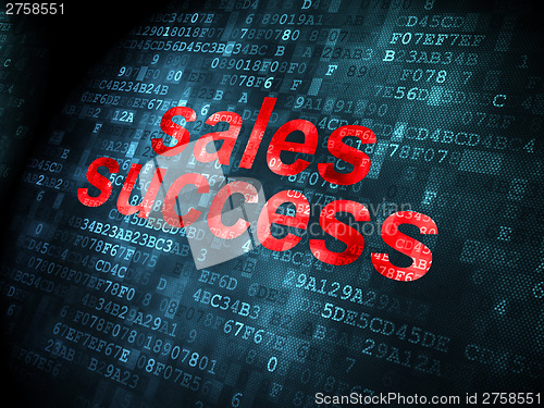 Image of Marketing concept: Sales Success on digital background