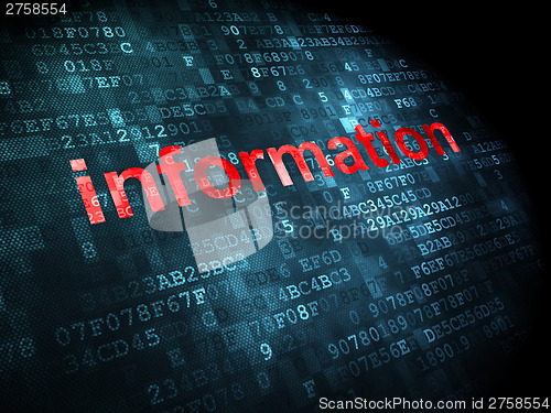 Image of Information concept: Information on digital background
