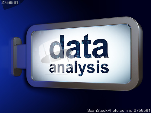 Image of Information concept: Data Analysis on billboard background