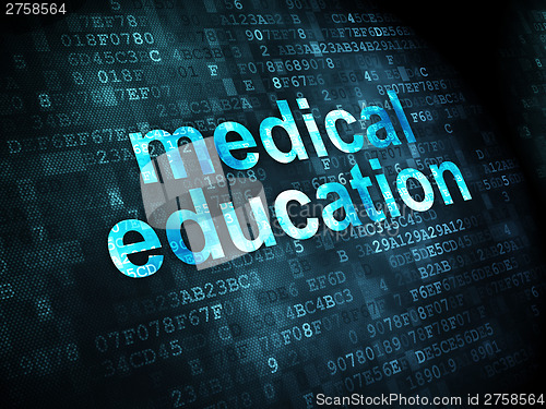 Image of Education concept: Medical Education on digital background