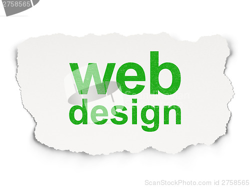 Image of Web development concept: Web Design on Paper background