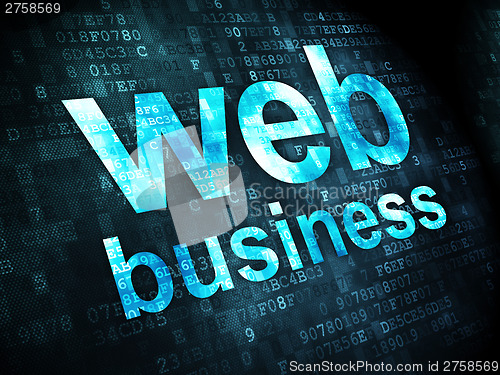 Image of SEO web development concept: Web Business on digital background