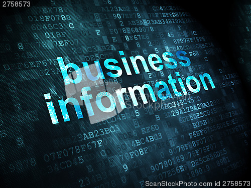 Image of Finance concept: Business Information on digital background