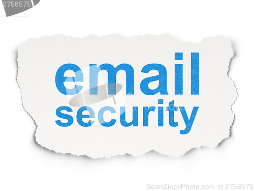 Image of Safety concept: Email Security on Paper background
