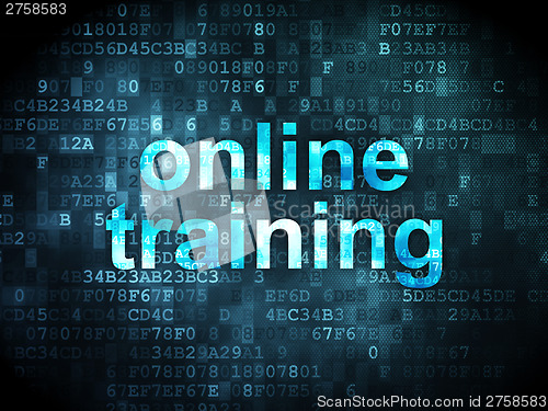 Image of Education concept: Online Training on digital background