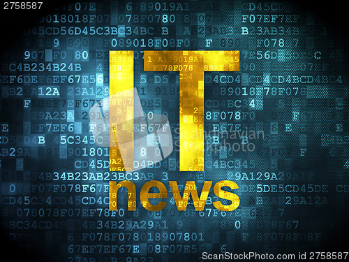Image of News concept: IT News on digital background