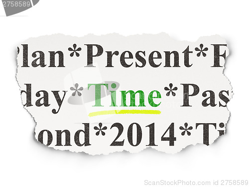 Image of Time concept: Time on Paper background