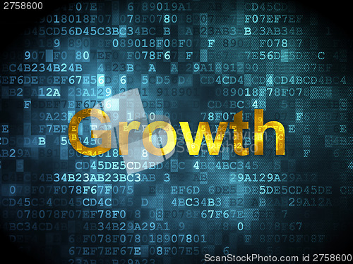 Image of Business concept: Growth on digital background