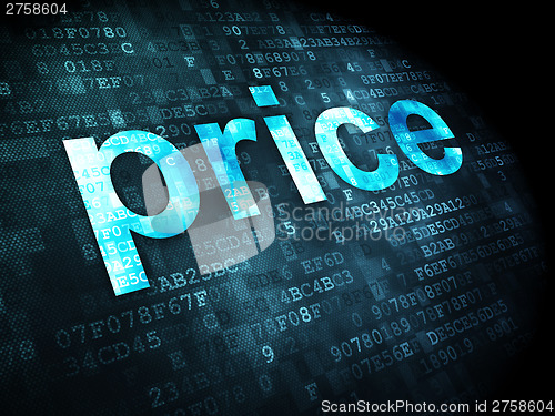 Image of Marketing concept: Price on digital background