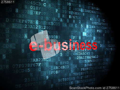 Image of Business concept: E-business on digital background