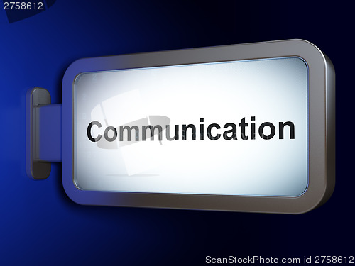 Image of Marketing concept: Communication on billboard background