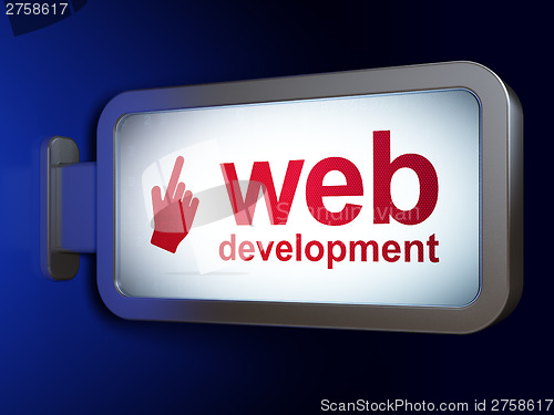 Image of Web development concept: Web Development and Mouse Cursor on bil